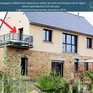 Maison Comprenant Deux A Louer, Ensemble Ou Independamment, Capacite De 4 A 19 Personnes Idealement Place Pour Visiter Le Mont-saint-michel, Saint-malo Et Les Alentours Сasa de vacaciones Baguer-Pican
